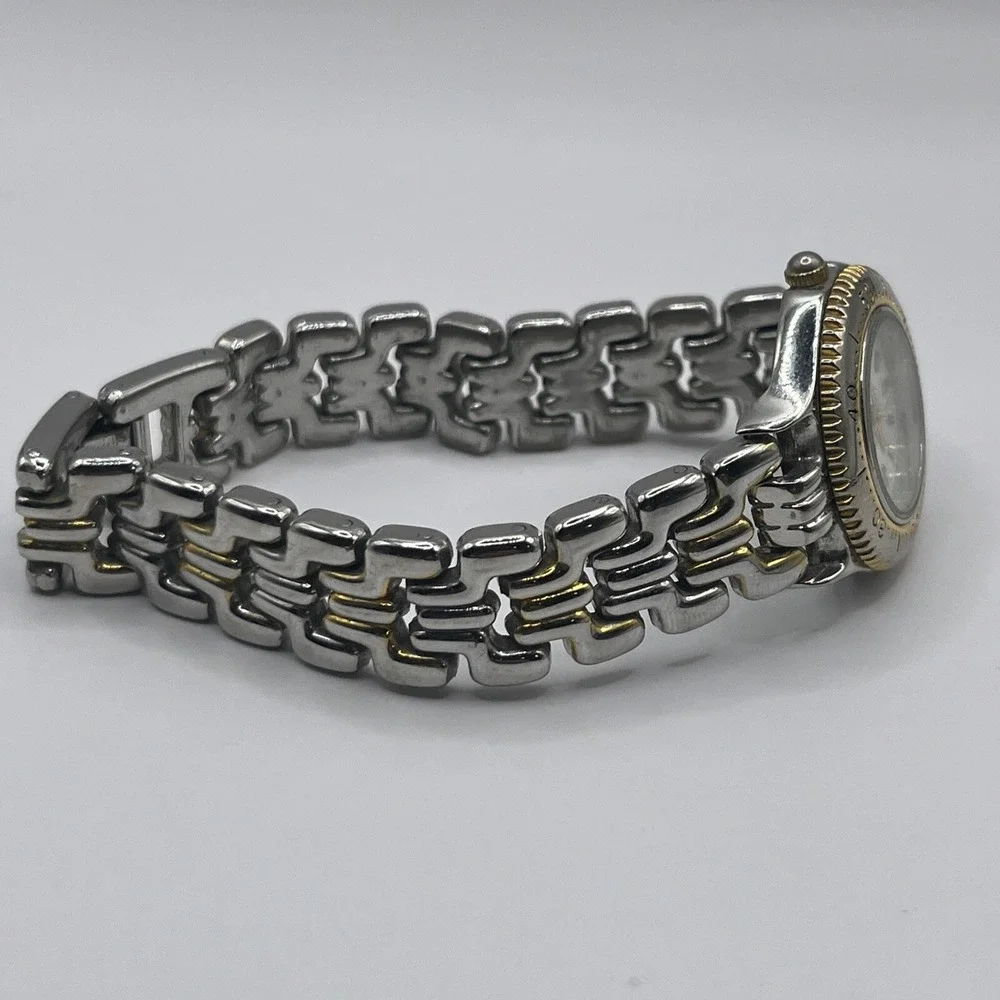 Laura Gayle Women's‎ Quartz Watch Silver Rotating Bezel- New Battery!